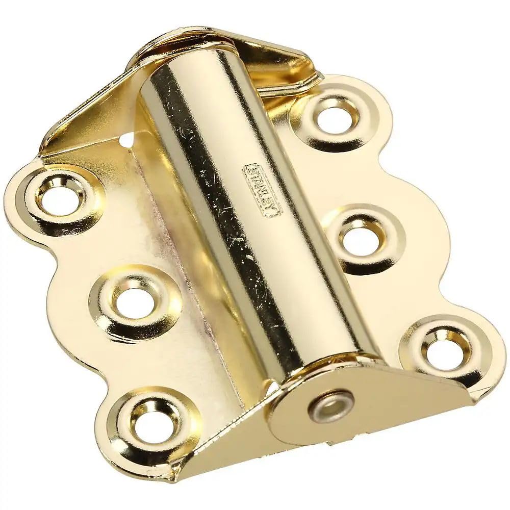 Stanley National S838-888 Brass Finish Steel Spring Hinge
